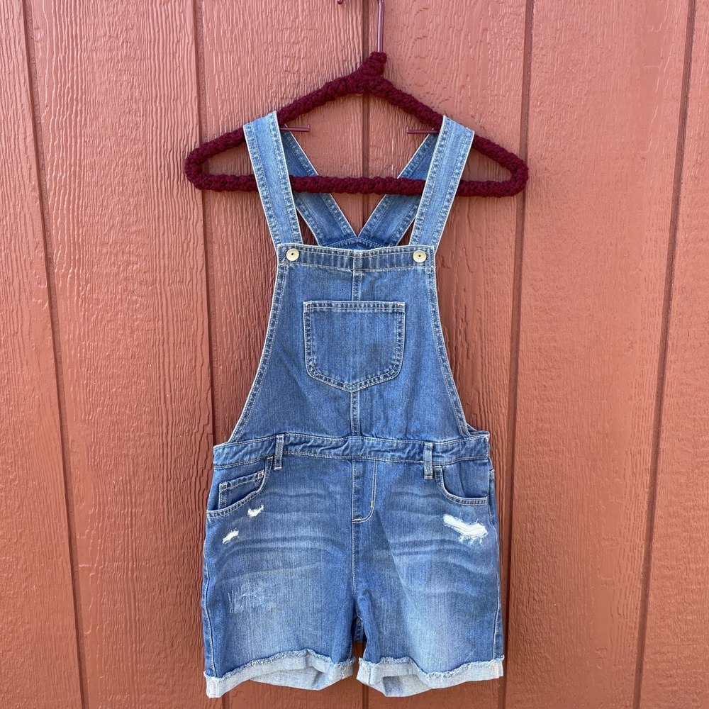 The Children's Place Kids/Girls Denim Short Overalls Blue Size 14